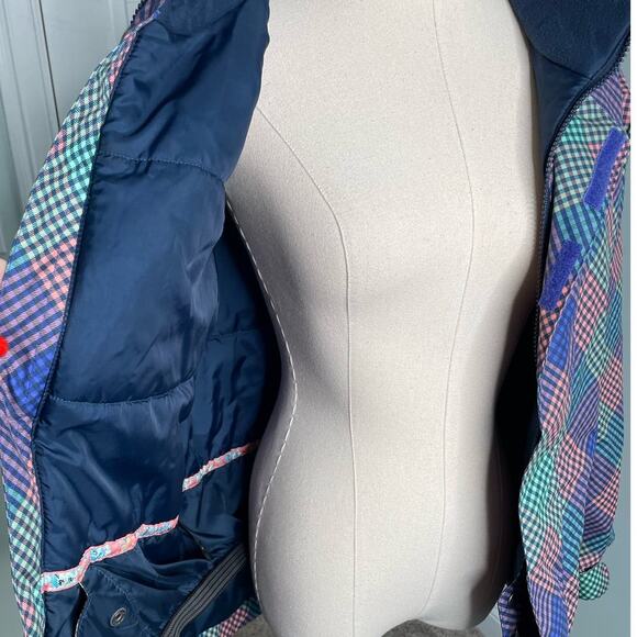 Burton Dryride Elodie diamond check plaid ski snowboard jacket coat size XL (18) - Picture 2 of 9